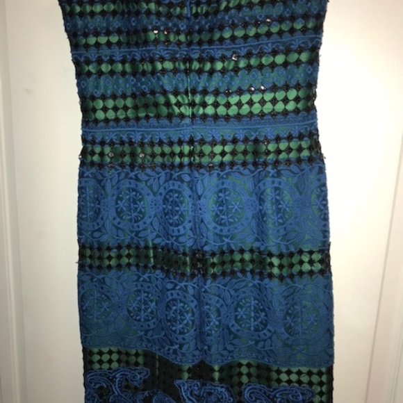 BCBG Manuela Lace Embroidered Strapless Dress - Picture 5 of 8